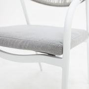 Octavia Aluminium Stacking Chair - White