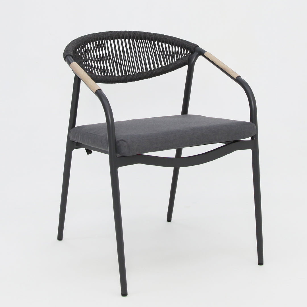 Octavia Aluminium Stacking Chair - Grey
