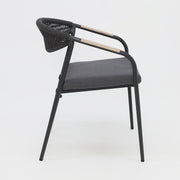 Octavia Aluminium Stacking Chair - Grey