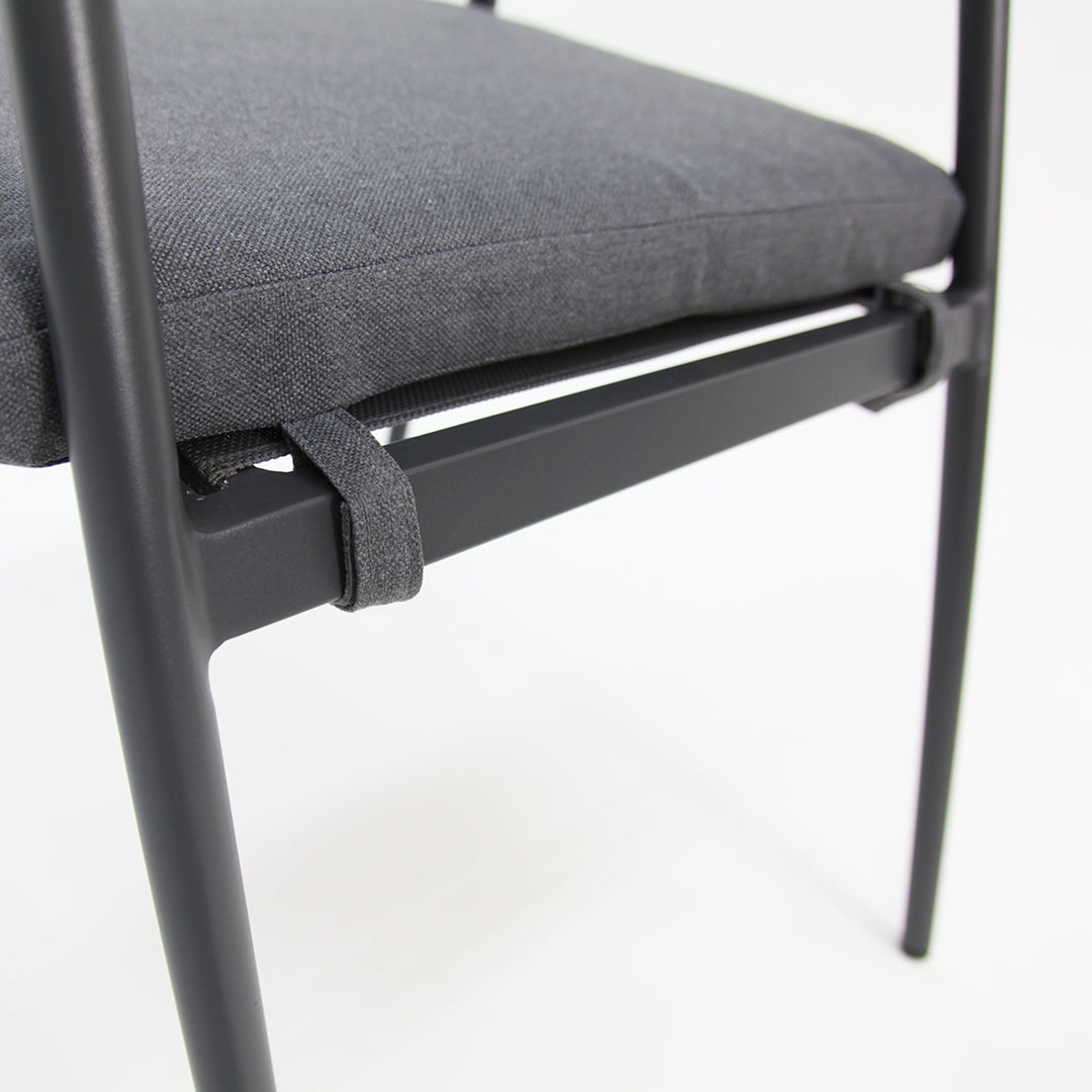 Octavia Aluminium Stacking Chair - Grey