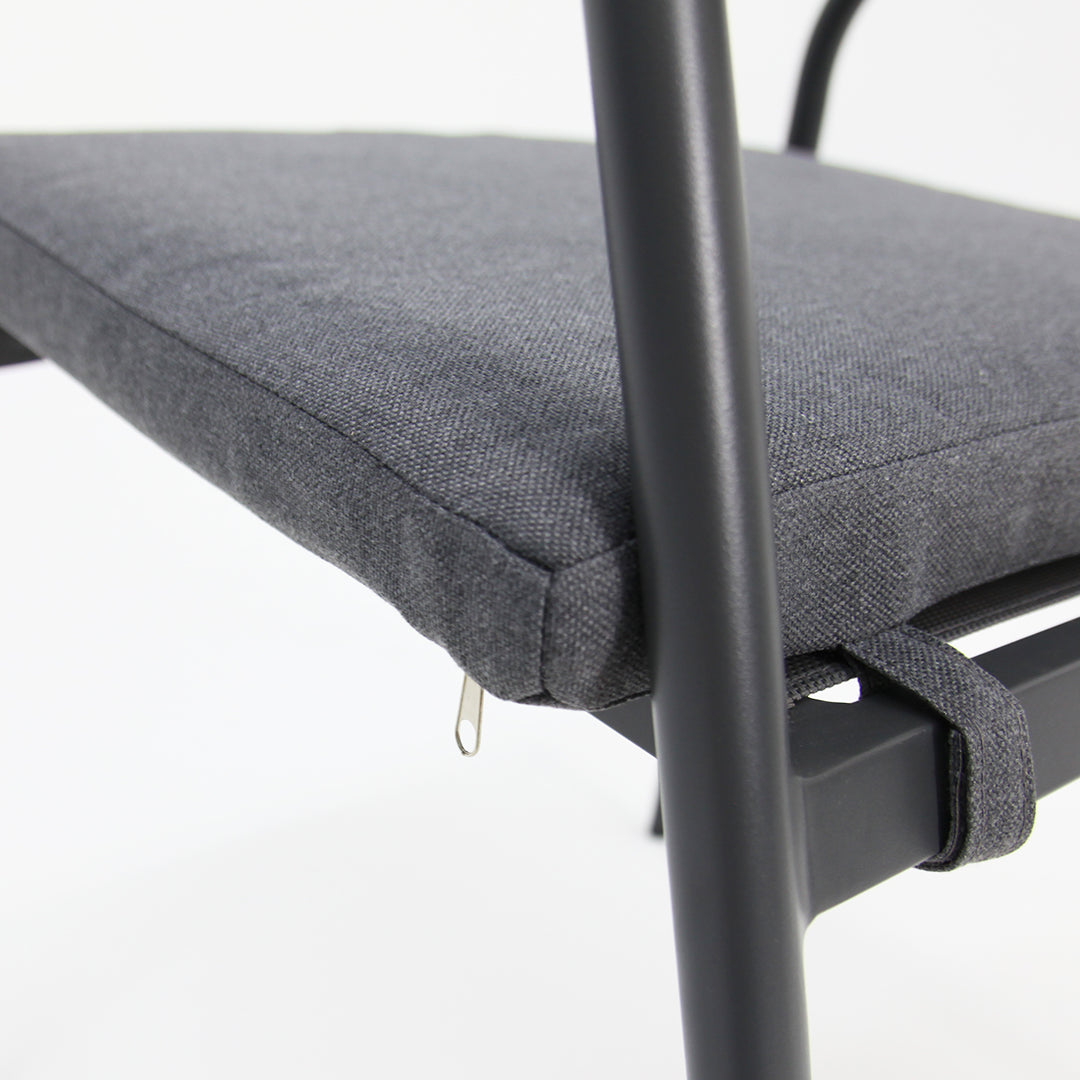 Octavia Aluminium Stacking Chair - Grey