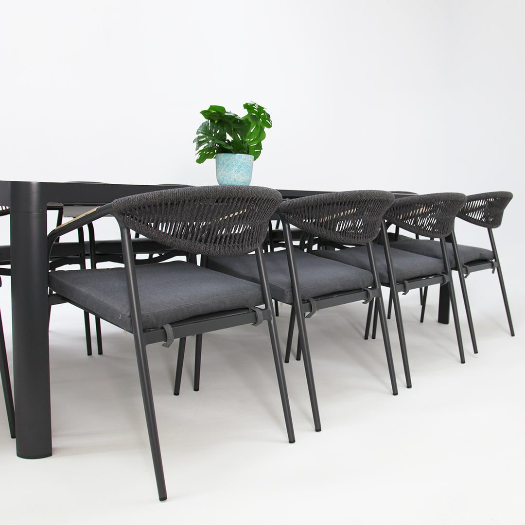 Octavia 11pc Extendable Dining Setting - Grey
