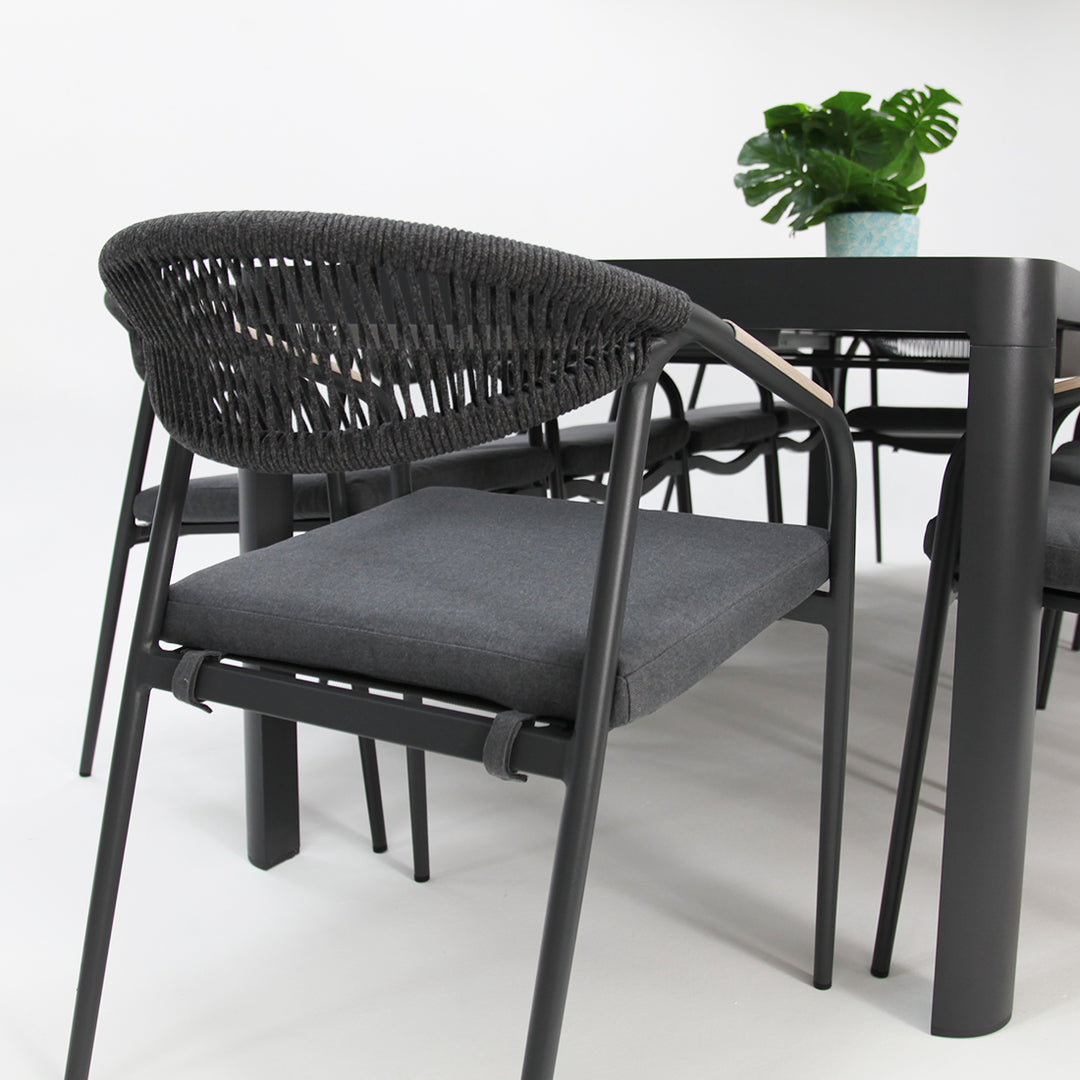 Octavia 11pc Extendable Dining Setting - Grey