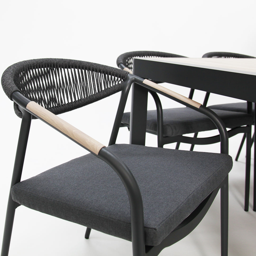 Octavia 11pc Extendable Dining Setting - Grey