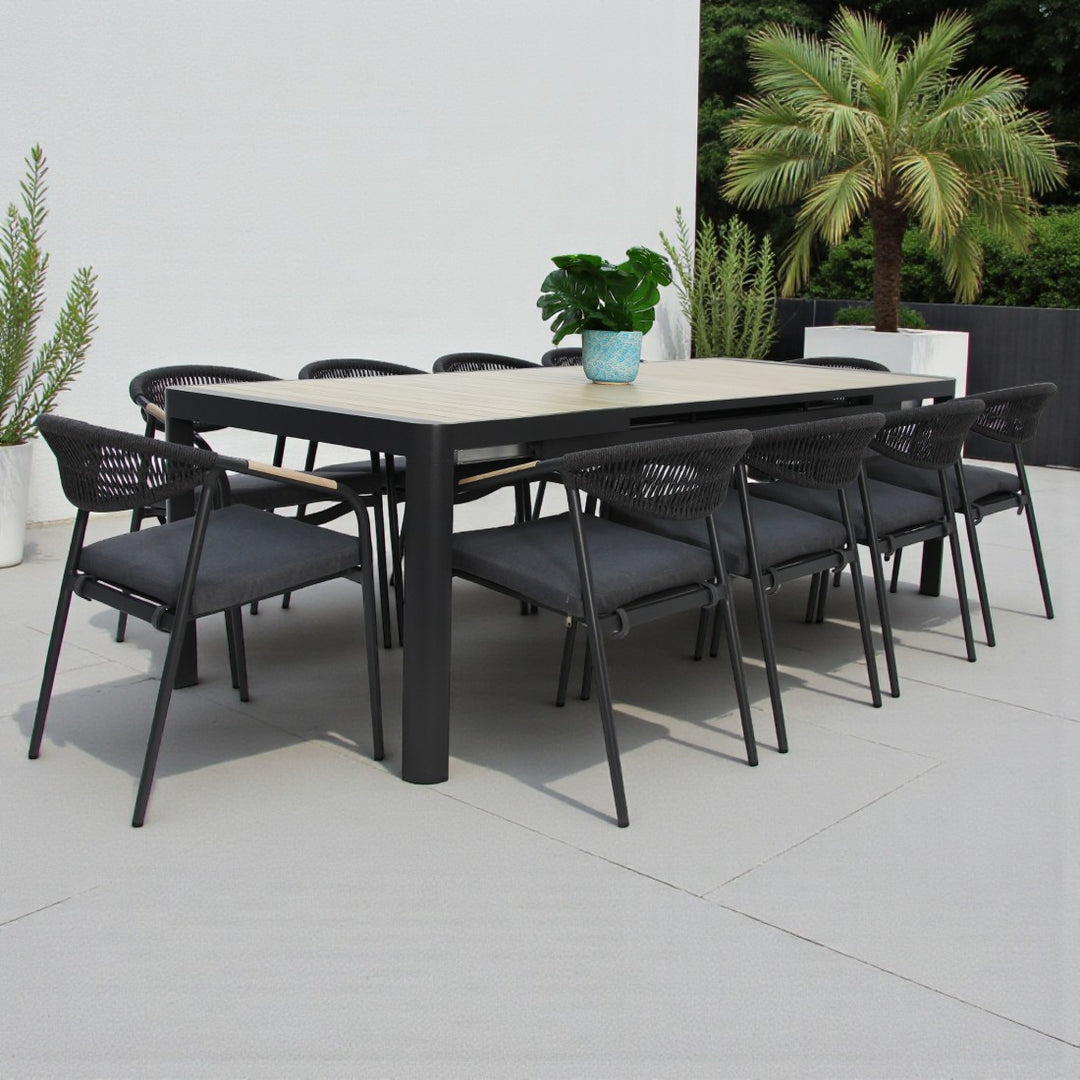 Octavia 11pc Extendable Dining Setting - Grey