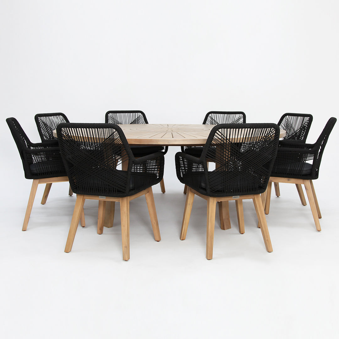 Oscar Albenga 9pc Dining Setting - Black