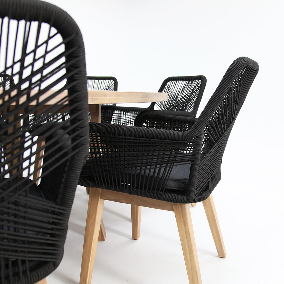 Oscar Albenga 9pc Dining Setting - Black