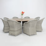 Load image into Gallery viewer, Oscar Portland 9pc Dining Setting - Grey
