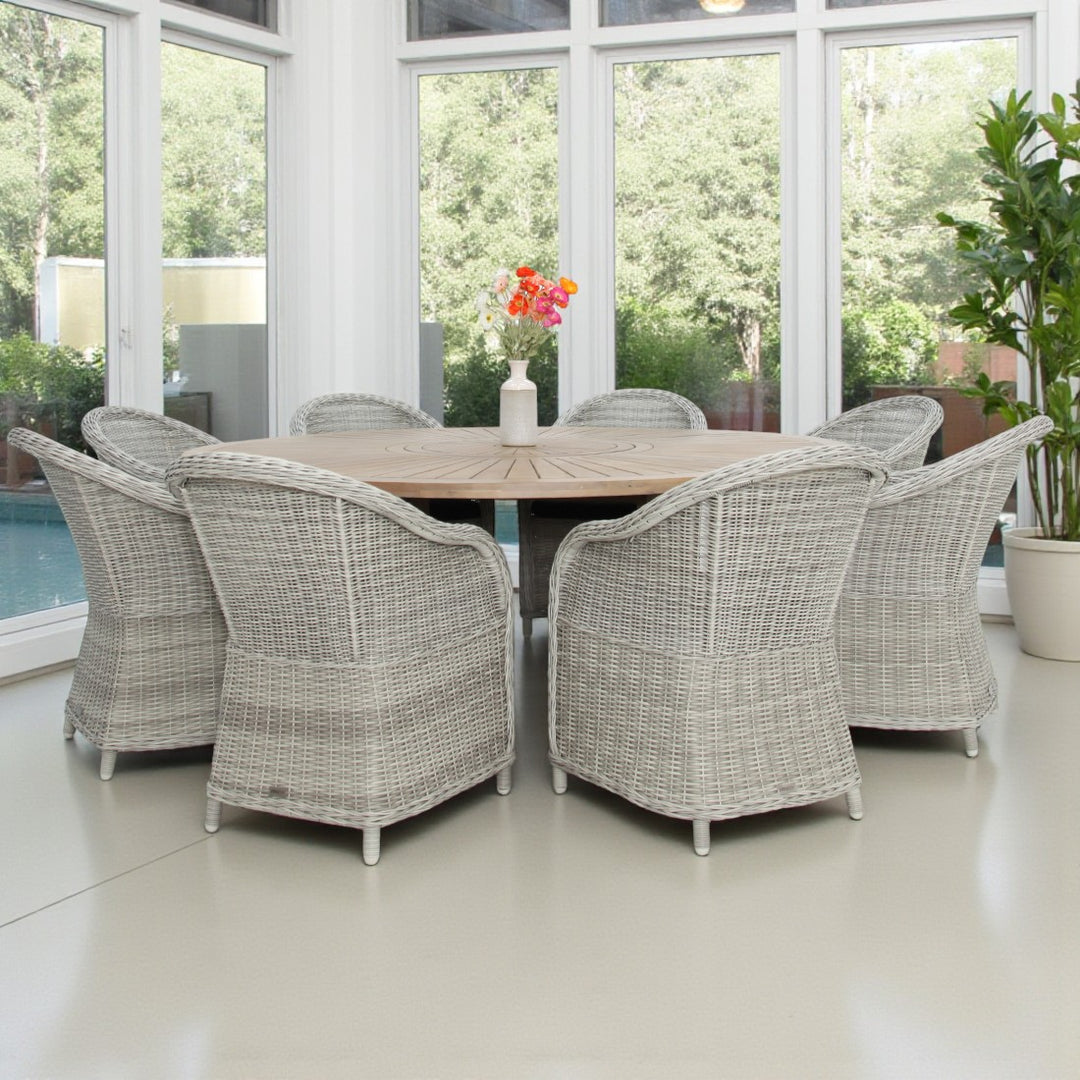 Oscar Portland 9pc Dining Setting - Grey