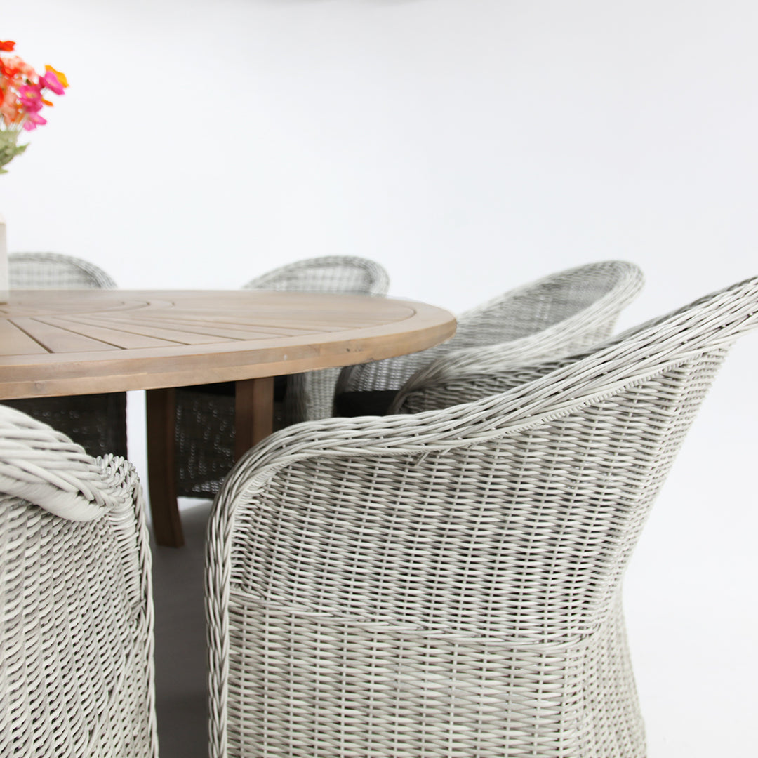 Oscar Portland 9pc Dining Setting - Grey