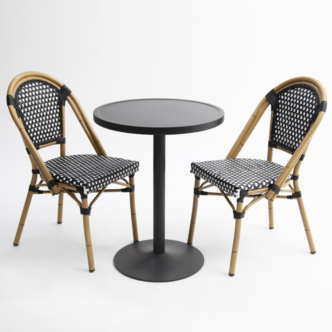 Parisian 3pc Bistro Dining Setting - Black