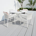 Load image into Gallery viewer, Persia Bailey Armchair Round 5pc Dining Setting - White
