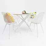 Load image into Gallery viewer, Persia Java Round 5pc Dining Setting - White
