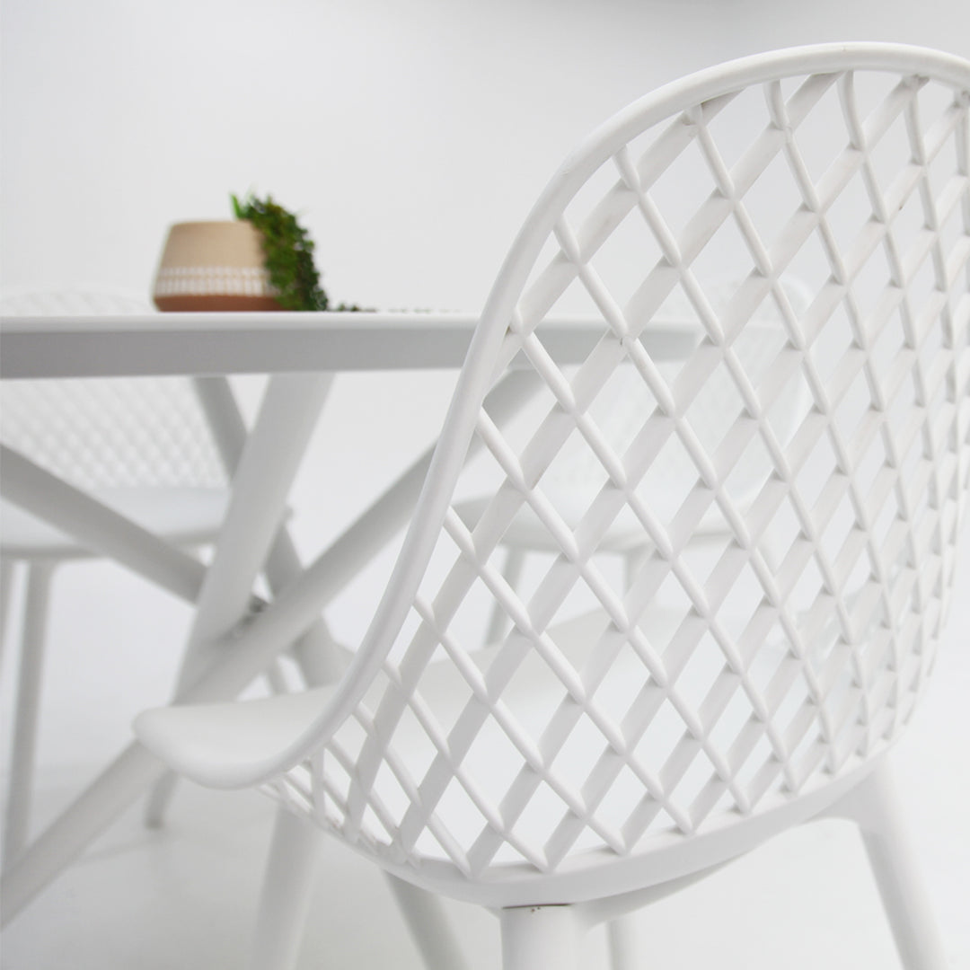 Persia Round 5pc Dining Setting - White