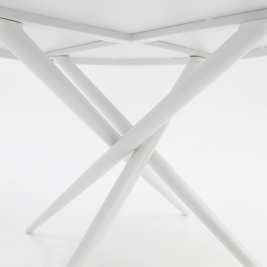 Persia 120cm Round Dining Table - White