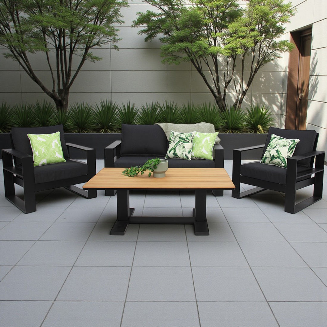 Hayman Holste 211 Teak Lounge Setting - Black