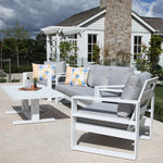 Load image into Gallery viewer, Quaynor 311 Lounge Setting with Holste Adjustable Table - White
