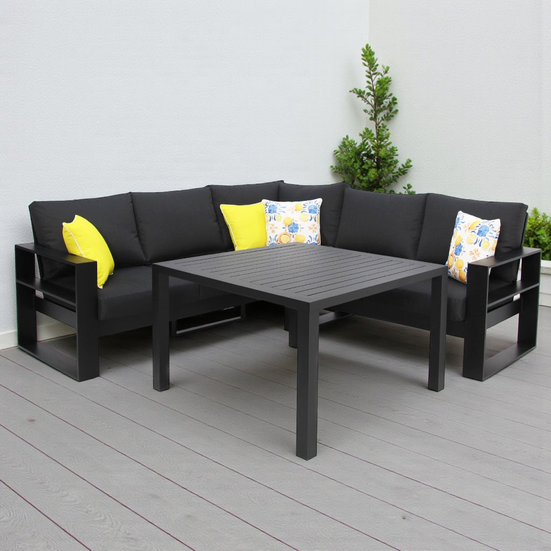 Hayman Corner Lounge Setting - Black