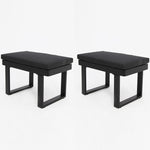 Load image into Gallery viewer, Quaynor Black Footstool set of 2
