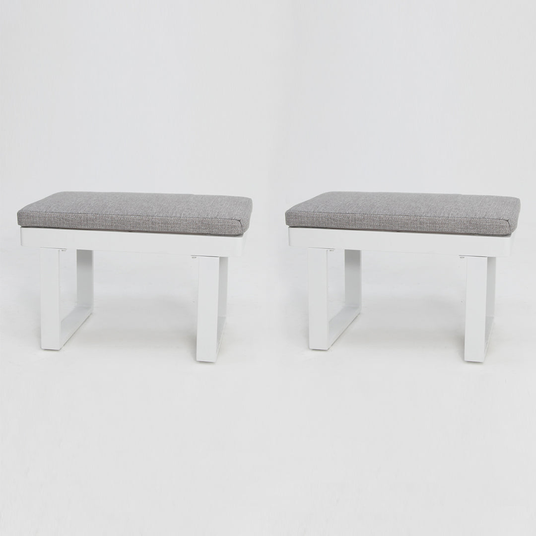 Hayman White Footstool set of 2