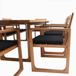 Load image into Gallery viewer, Qube 9pc Timber Dining Setting - Black
