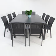 Queensville 11pc Deluxe Dining Setting - Gunmetal