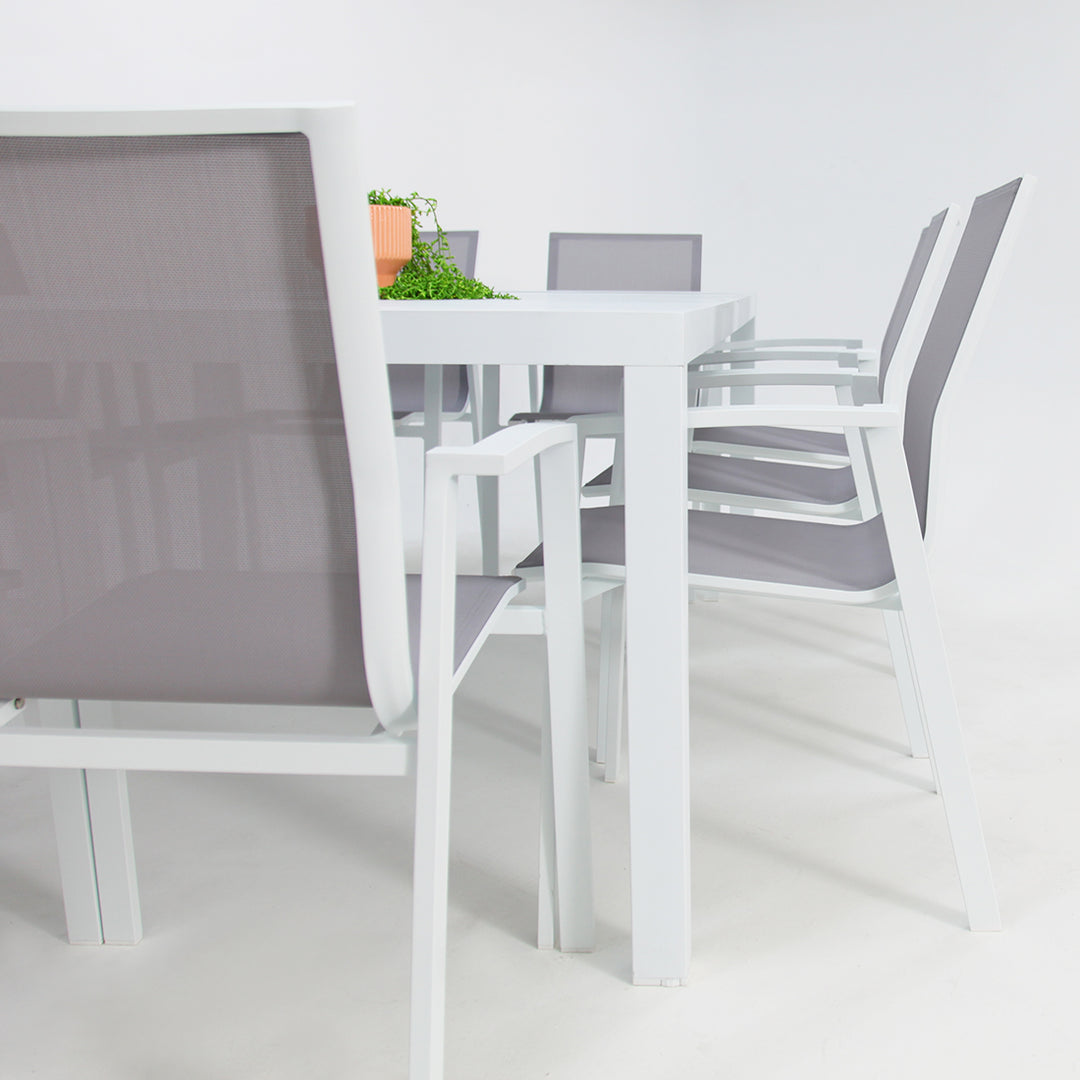 Queensville 11pc Deluxe Dining Setting - White