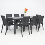 Load image into Gallery viewer, Queensville 9pc Deluxe Dining Setting - Gunmetal
