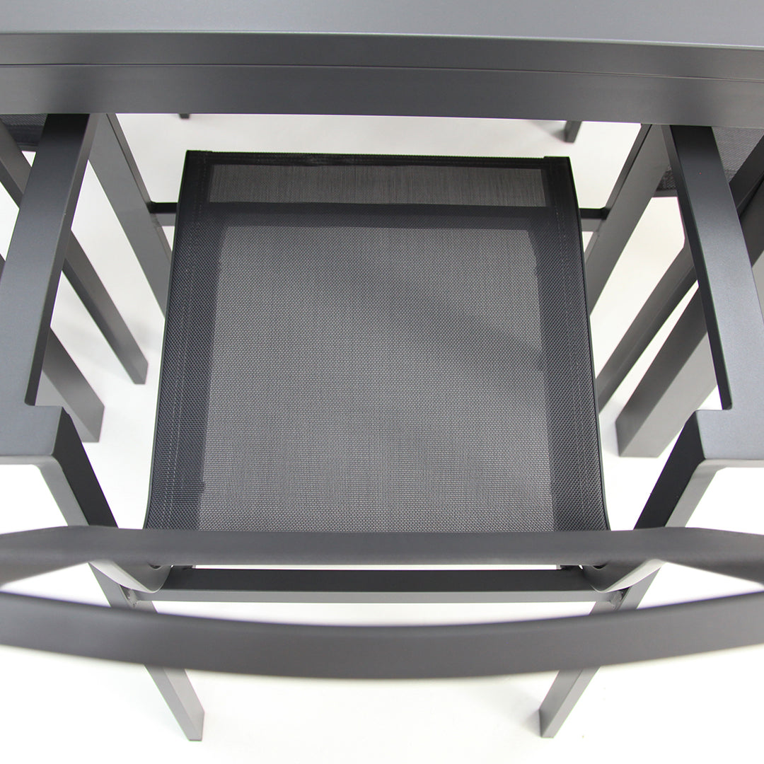 Queensville 9pc Deluxe Dining Setting - Gunmetal