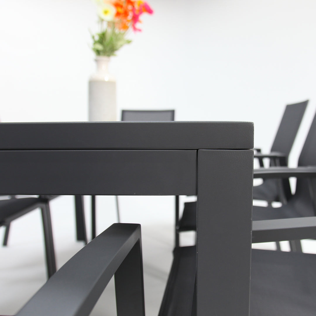 Queensville 9pc Deluxe Dining Setting - Gunmetal