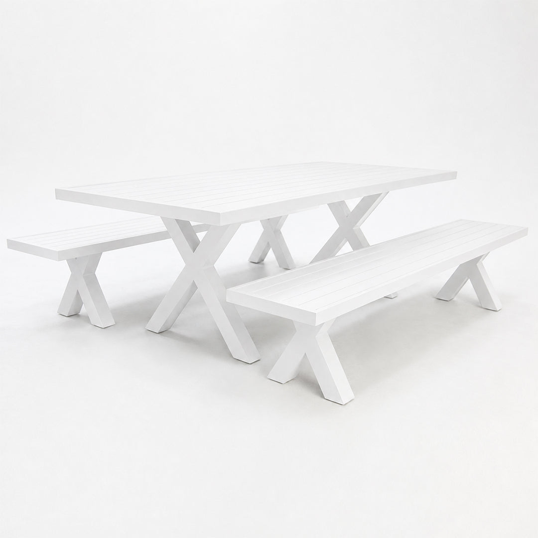 Ravenne 3pc Dining Setting - White