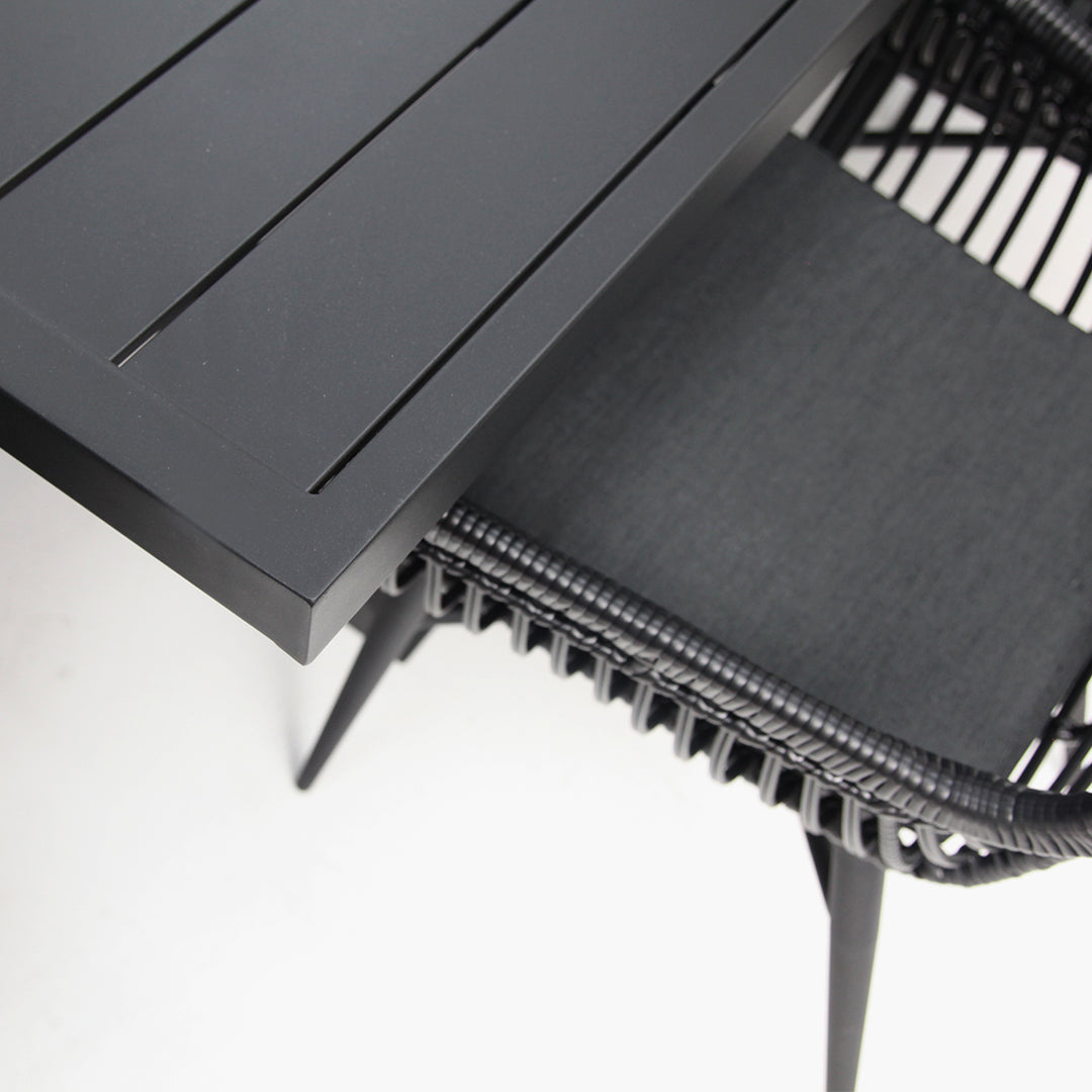 Ravenne Astrid 9pc Dining Setting - Black