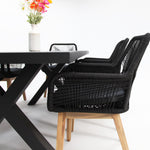 Load image into Gallery viewer, Ravenne Albenga 9pc Dining Setting - Black
