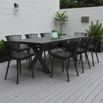 Load image into Gallery viewer, Ravenne Canela 9pc Dining Setting - Black
