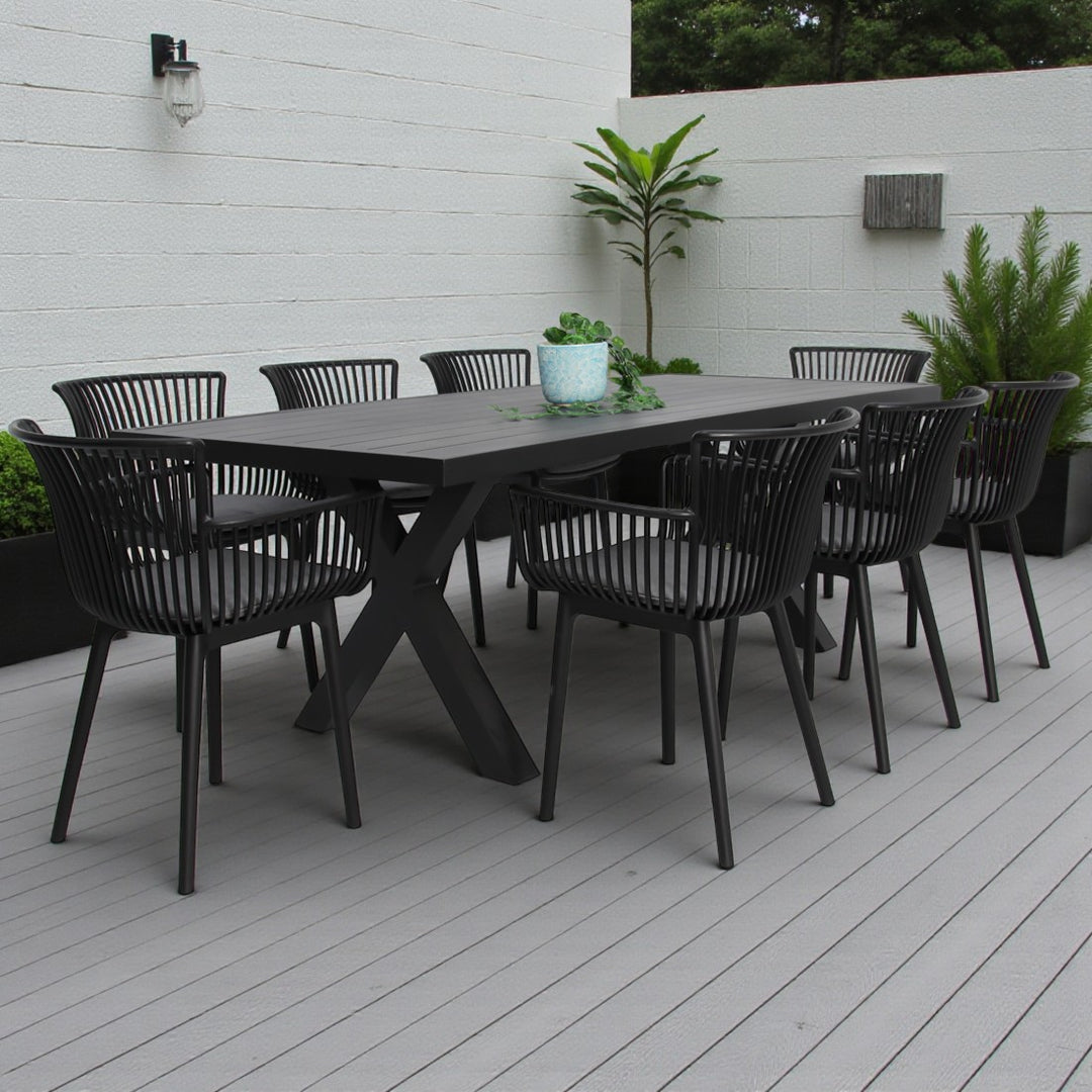 Ravenne Canela 9pc Dining Setting - Black