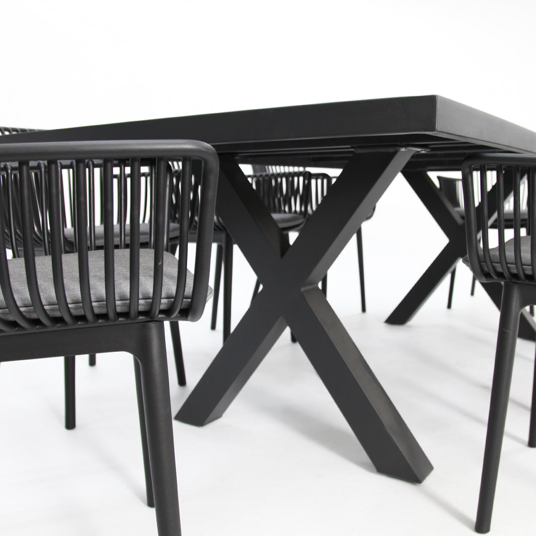 Ravenne Canela 9pc Dining Setting - Black