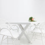 Load image into Gallery viewer, Ravenne Fantail 9pc Dining Setting - White
