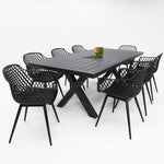 Load image into Gallery viewer, Ravenne Java 9pc Dining Setting - Black
