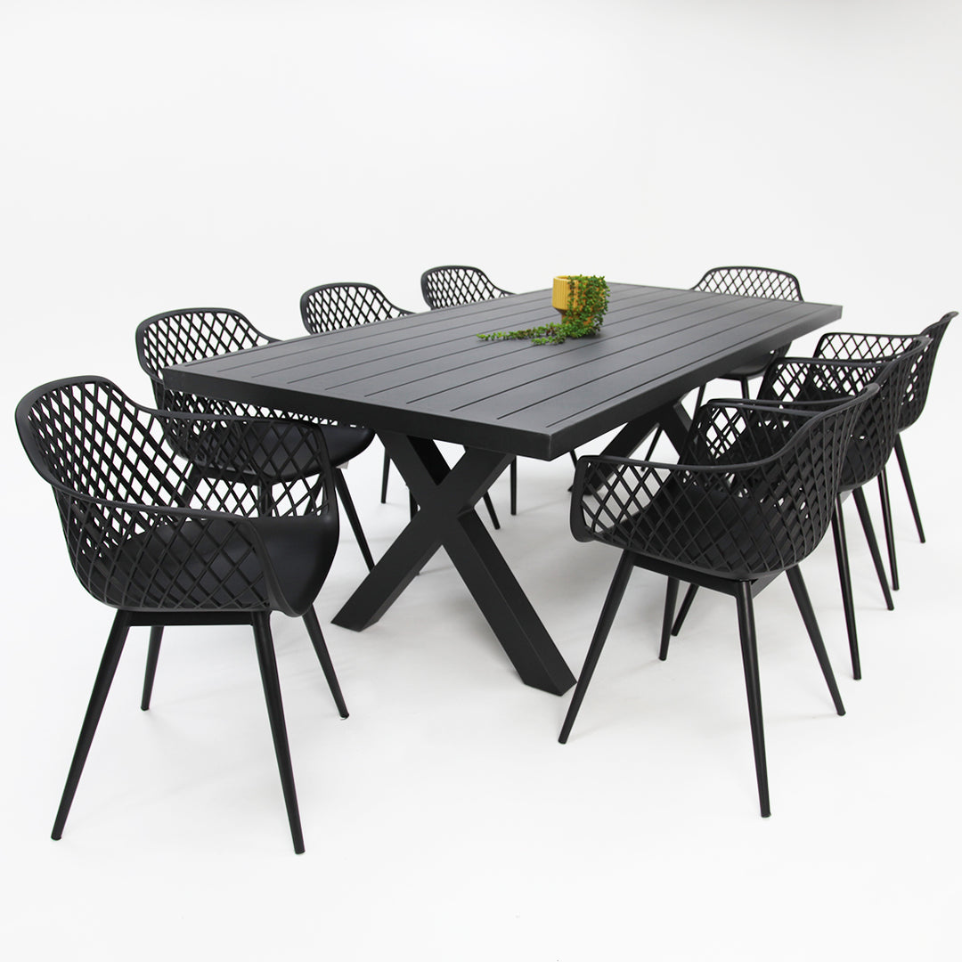 Ravenne Java 9pc Dining Setting - Black