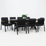 Load image into Gallery viewer, Ravenne Milton 9pc Dining Setting - Black
