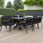 Load image into Gallery viewer, Ravenne Milton 9pc Dining Setting - Black
