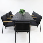 Load image into Gallery viewer, Ravenne Milton 9pc Dining Setting - Black
