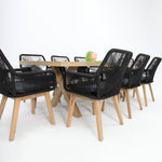 Load image into Gallery viewer, Ravenne Albenga 9pc Dining Setting - Natural/Black
