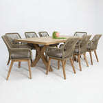 Load image into Gallery viewer, Ravenne Albenga 9pc Dining Setting - Taupe
