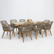Ravenne Albenga 9pc Dining Setting - Taupe