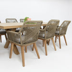 Load image into Gallery viewer, Ravenne Albenga 9pc Dining Setting - Taupe

