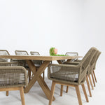 Load image into Gallery viewer, Ravenne Albenga 9pc Dining Setting - Taupe
