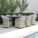 Load image into Gallery viewer, Ravenne Portland 9pc Dining Setting - Black/Grey
