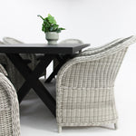 Load image into Gallery viewer, Ravenne Portland 9pc Dining Setting - Black/Grey
