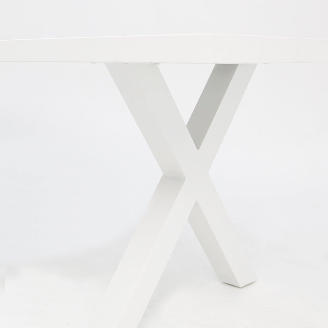 Ravenne Frankie 9pc Dining Setting with 2 x Armchairs - White